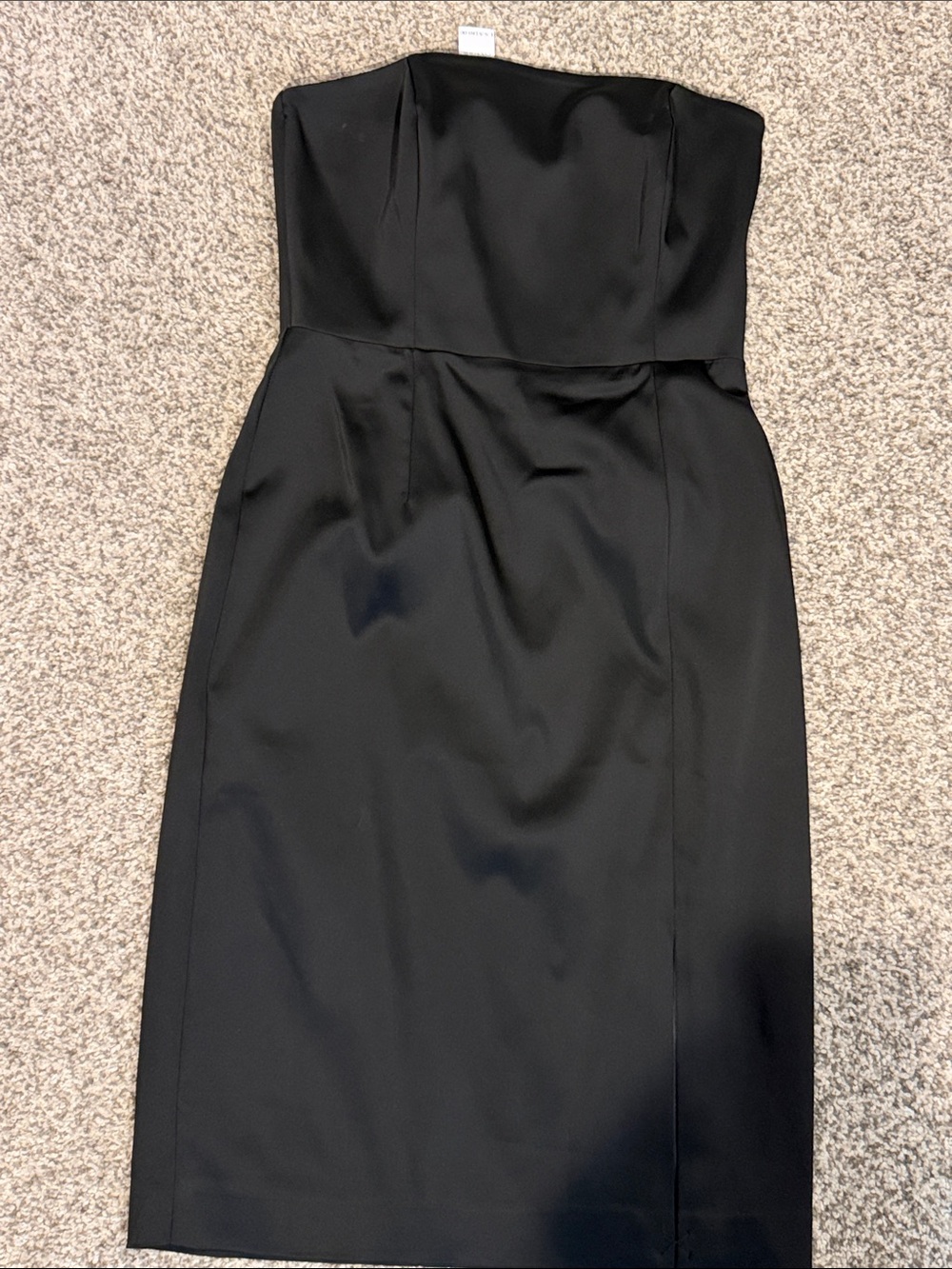 White House Black Market Strapless Black Sheath Dress